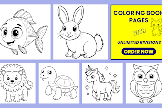 draw coloring book pages for children