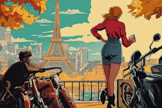 create retro comic art and vintage illustration designs