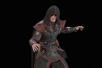 control for 3d character model for retargeted skeleton rig 3d wing, dragon fi ik