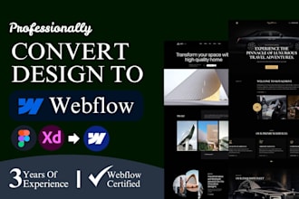 design or develop webflow website, figma to webflow, webflow expert