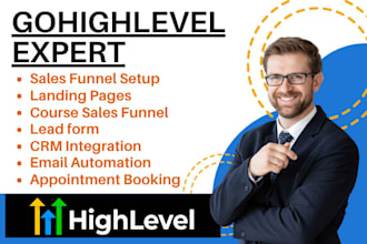 build gohighlevel sales funnel landing page go high level course sales marketing