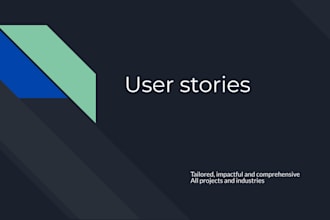 write your user stories for your game, app or process