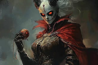 draw a horror art, monster or fantasy character art