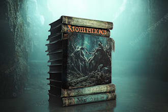 create captivating book cover for fiction genres fantasy