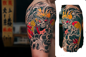 draw amazing japanese oriental tattoo