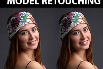 do a professional retouch of your fashion, beauty model shoot in photoshop