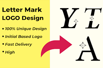 design a unique professional letter mark logo with intials