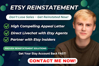 write appeal letter for your etsy account suspension to reinstate it back