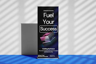 design a roll up retractable banner or signage