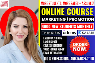 promote your mental health course on udemy kajabi teachable to get student sales