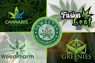 make wonderful cannabis, marijuana, weed, hemp, cbd and mascot logo design