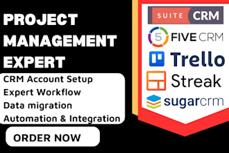 do sugarcrm streak perfex forth fluent trello five suitecrm zapier integration