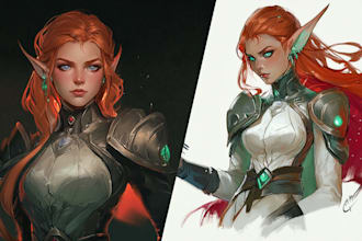 do character art, dnd, and game art