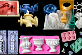 design 3d mold plastic, metal product, silicone, candy, fibreglass mold and ship