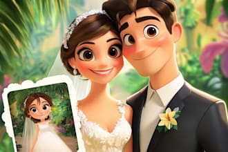 create your portrait into a disney style cartoon illustration