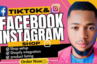 launch your facebook shop,instagram or tiktok shop for dropshipping product