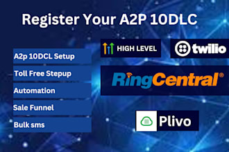 do a2p 10dlc registration on twilio, gohighlevel, clixlo for SMS marketing
