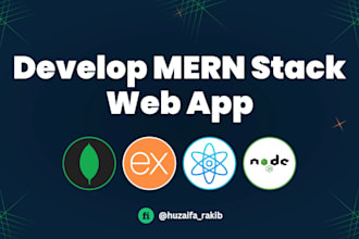 mern stack web app as a mern stack developer, full stack developer
