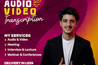 transcribe audio video interviews podcast transcripts