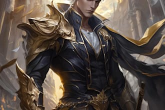 create dnd fantasy scifi illustration