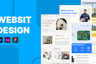 design web template web design UI UX in figma, xd, or PSD