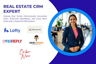 set up and manage real estate CRM lofty, kvcore, follow up boss idx