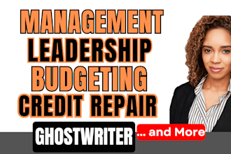 be your business book writer, management ebook writer, budgeting ghostwriter KDP