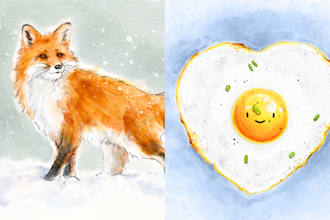 illustrate anything in watercolor style