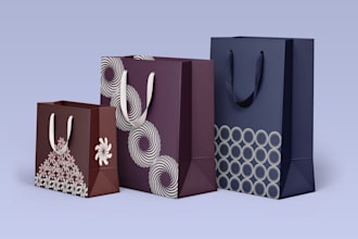 do unique shopping bag designs, paper bags, craft bags, and tote bag designs