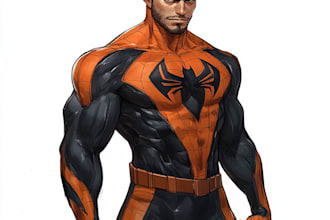 draw you a dc or marvel style comic book superhero character