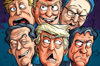 draw a political themed cartoon for you