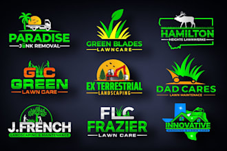 design agriculture farm lawn care landscape irrigation garden logo