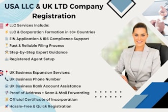start your US llc or UK ltd company