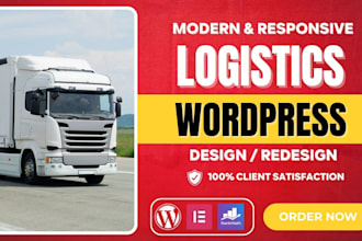 create logistics trucking transport website with wordpress