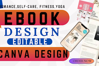 design dating ebook, romance canva ebook design, editable self care ebook