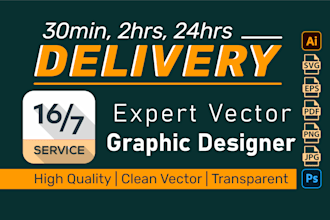 design or trace clean high quality custom vector art