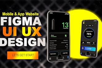 do mobile app UI UX design, website UI UX, dashboard design in figma