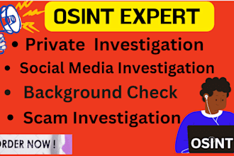 do osint expert,private investigation,background check,social media check