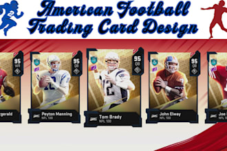 do trading card game design, card game design, american football trading card