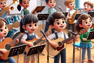 be your female singer and songwriter for happy kids songs and educational music