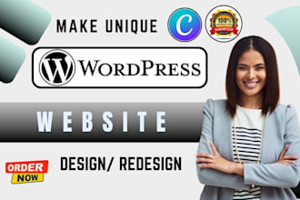 design, redesign or clone your canva website into a responsive wordpress site