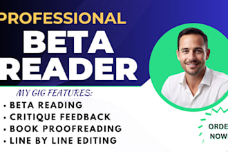 beta read and critique romance novel, memoir, fiction novels as a book editor