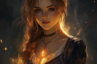create a dnd character art and dnd character design