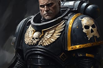 make an your warhammer 40k character art