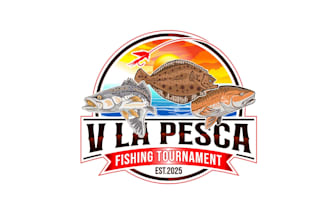 design a modern fish logo for your brand