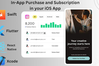 flutter app, ios app android app payment integration xand app swift ,react, dart