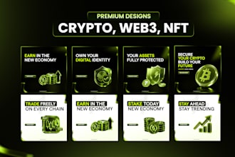 design modern crypto banner, poster, nft and web3 ads design