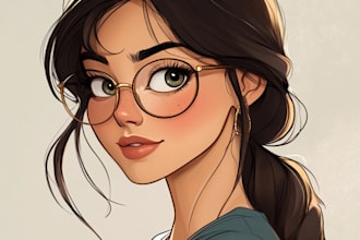 draw your portrait into a disney style cartoon