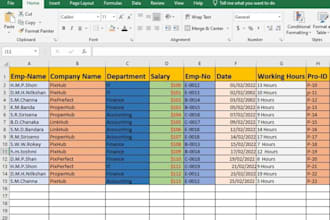 do data entry, formatting, and cleanup in excel and word