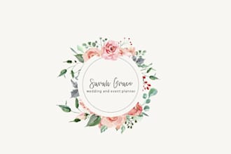 offering highly minimalist floral logo design services